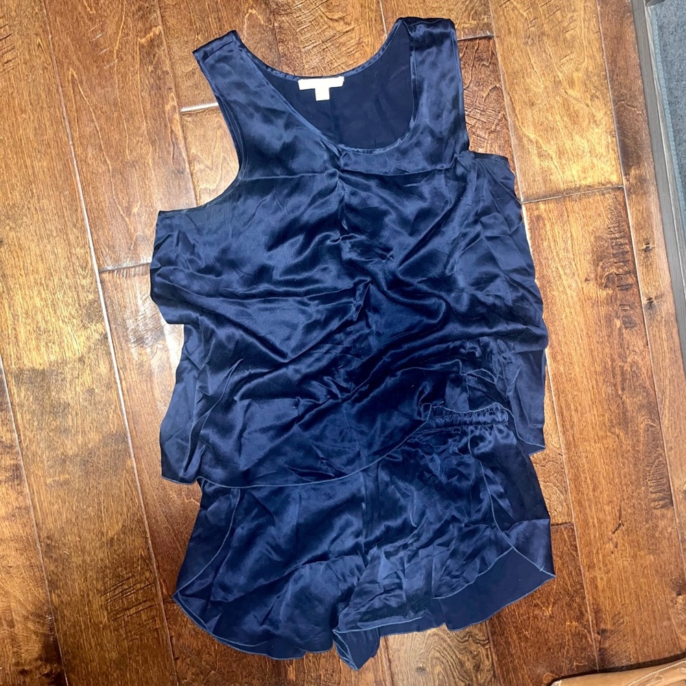 Lunya Washable Silk Pajama or Lounge Set, small, deep blue